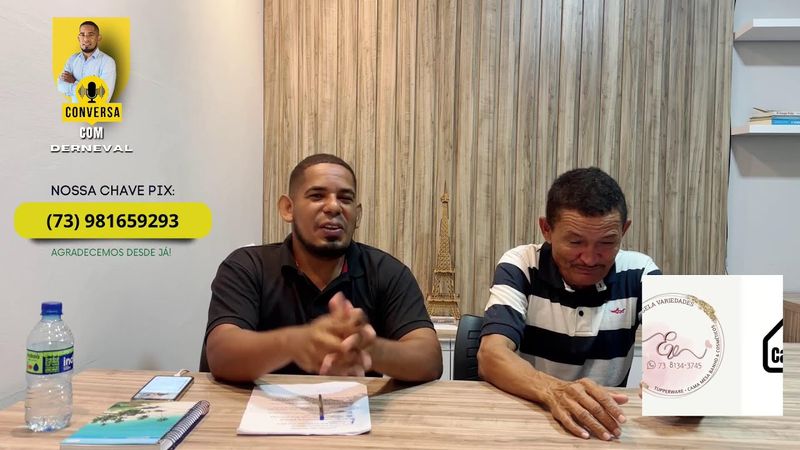 conversa com Derneval hoje com a pré candidato a vereador LUIZ COURO VELHO.